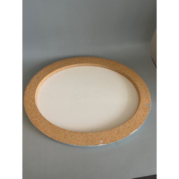 Vintage Original Painting Winter Scene Landscape Oval Unframed 14x11 Snow, Lake - Picture 6 of 6